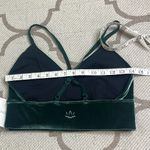 Beyond Yoga  VIP Long Line Bra forest green velvet crisscross bra, size medium Photo 13