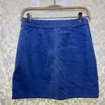 Rag and Bone light Blue Corduroy Pencil mini Skirt silver metal zippers Photo 3