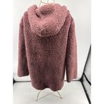 PINK - Victoria's Secret Victoria’s Secret PINK Hooded Mauve Teddy Open Jacket Size Medium/ Large Photo 6