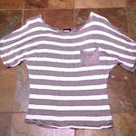 None Striped off the shoulder top Photo 0