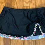 Island Escape Mariposa Ruffled Ruched Swimsuit Skirt size 10 NWT Black Photo 1