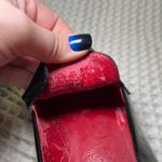 Franco Sarto Black Patent Square Toe Loafer Heels Women's Shoes Slip On Photo 6