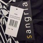 Sangria  Black and White Print Dress NWT Size 14 Blouson Dress Photo 9