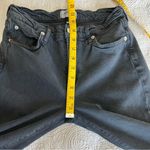 AGOLDE  Toni Mid Rise Straight Black Jeans Denim 27 Feral Wash Distressed Raw Hem Photo 7