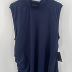 Eloquii  Dress Size 20 Navy NWT Midi Stretch Sleeveless Ruched Bodycon Plus Curvy Photo 6