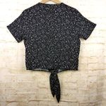 Hot Topic Constellation Tie Front Button Up Top Womens S Black Goth 90s Photo 7