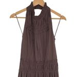 Boston Proper  Womens High Neck‎ Tiered Open Back Maxi Dress Brown Size 8 NWT Photo 3