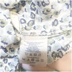 Lands' End  Women’s Sz L Blue Green All Over Floral Print Button Up Shirt Collared Photo 8