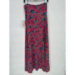 LuLaRoe Floral Slinky Maxi Skirt Strapless Dress S Roses Travel Resort Cruise Photo 3