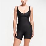 SKIMS  Body CORE SCULPT‎ Unlined PLUNGE MID THIGH BODYSUIT BLACK NWT size S onyx Photo 1