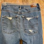 American Eagle The Luxe Skinny Distressed Jegging Jeans Soft Stretchy Size 4 Photo 6