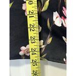 Alya Women’s Cherry Blossom Size L A Line Black Pleated Mid Length Floral Skirt Photo 3