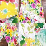 Jams World • vintage floral midi dress shirt top Hawaiian Cottage Bouquet Photo 8