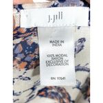 J Jill Floral Poncho Kimono Modal Rayon One Size Tassel Hem Boatneck Boho Flowy White Photo 4