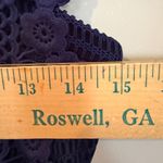 Self Portrait Self-Portrait Angelique Frilled Split Front Dress Women's 4 Black Navy Luxury Photo 12