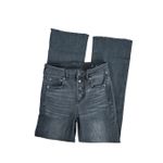 American Eagle  super stretch super hi-rise crop flare black denim jeans size 0 Photo 2