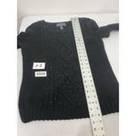 Karen Scott Womans Medium Black Sequin Long Sleeve Pull Over Sweater Crew Neck Photo 5