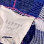 Harper  blue plaid shirt size small Photo 2