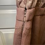 Loft Brown Swiss Dot Ruffle V Neck Aline Dress size 6 Photo 7