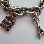 Agatha Paris Link Bracelet With Paris Landmark Charma Silver Tone Metal Photo 3