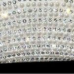 Gorgeous ivory white sparkling rhinestone/tiny pearls clutch bag. New White Photo 2