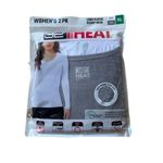 32 Degrees Heat 32 Heat Women’s 2 pack White and Gray Long Sleeve Scoop Neck XL Photo 1