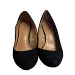 Merona Women’s Wedge Heels Size 7.5 Black Faux Suede Photo 0