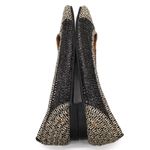 Nautica Womens 6.5 Arina Ballet Flats Shoes Black Beige Woven Preppy Coastal Photo 5