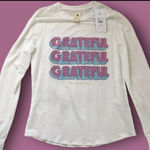Spiritual Gangster Grateful Pink Blue LS Shirt Top Tee XS New with Tags Photo 6