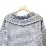 Lou & grey Sweater Womens Size Small Ribbed Gray Tunic Pullover Off The Shoulder Photo 7