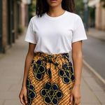 Etsy Full Brightly Colored Maxi Elastic Tie Waist Orange Yellow Blue Medium Photo 0