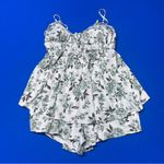 Derek Heart women’s green & white Floral Romper size large Photo 0