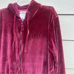 True Religion Velour Track Suit Womens Sz XL Burgundy Zip Up Retro Streetwear Photo 12