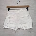 Gap  Cheeky High Rise Denim Shorts White Distressed Raw Hem Summer Casual Photo 5