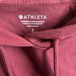 Athleta Sleeveless Sweatshirt Vest Womens Large Burgundy Hoodie Top Photo 5