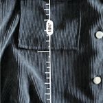 Black ribbed corduroy cropped lightweight jacket Size L Photo 3