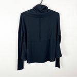 Free People  WE THE FREE Cozy Time Black Raw Edge Seam Slouchy Pullover Top Small Photo 1