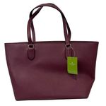 Kate Spade NWT New York Mulberry Red Leather Tote Bag With Gold Hardware & Zip C Photo 1