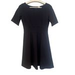 J.Crew Women’s Minimalist Fit & Flare Short Sleeve Cotton Dress 2 Black Photo 2