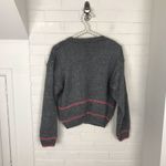 Vintage Bobble Hand Knit Cropped Cardigan Sweater Cottagecore Grannycore Size M Gray Size M Photo 8