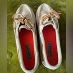 Sperry Goldtone Camo  Top Sider Boat Shoes Leather EUC! Size 7.5 021‎ Photo 2