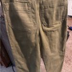 Organic Stretch Cotton Twill Straight Leg Cropped Pants Green Size 26 Photo 4