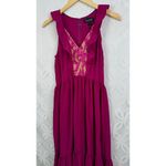 SALONI Suzi Berry‎ Crinkle Crepe Lace Maxi Dress Size 10 NWT Purple Photo 6