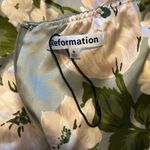 Reformation NWOT  Veria Silk Halter Dress in Tarragon Size 6 Photo 5