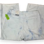 Style & Co NWT Wide Leg Crop Jeans in Bleach Dye Photo 5