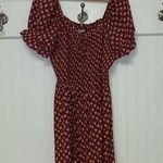 Brown Floral short sleeve cinched waistband dress Size 1X Photo 0