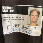 NWT Dwight from The Office Security Threat Black T Photo 2