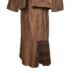 Emmelle New York Silk Skirt and Jacket Set Size S Chocolate Brown Quiet Luxury Photo 5