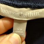 Woman Within  Size 14W Navy Blue Pull On Stretch Lounge Comfort Pants w Pockets Photo 2