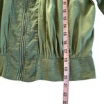 Anthropologie Hei Hei Hilltop Cotton Linen Blend Sage Green Bomber Jacket Medium Photo 6